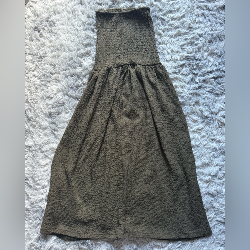 H&M Khaki Textured Skirt
